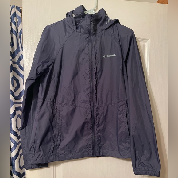 Columbia Jackets & Coats Navy Blue Columbia Lightweight Rain Jacket